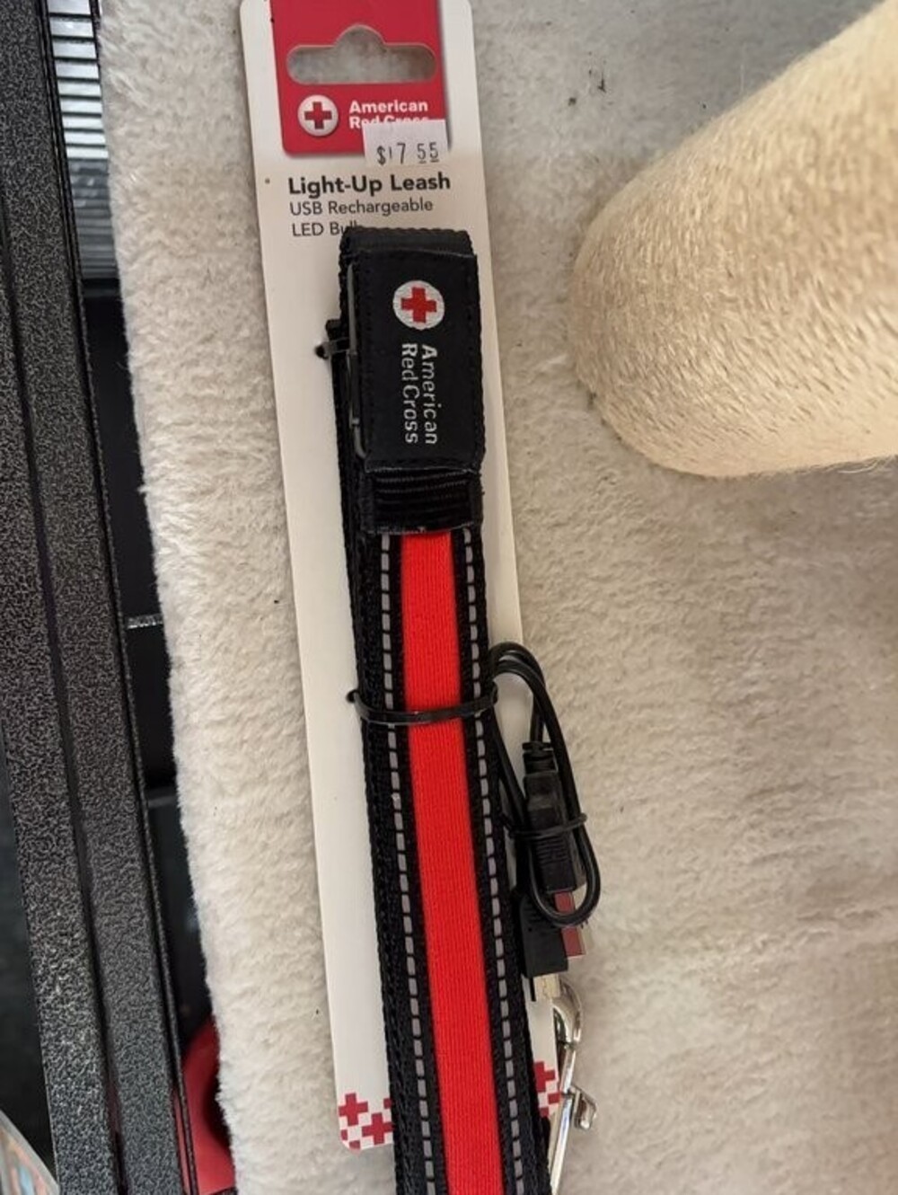 Leash for Dogs 4 foot- American Red Cross Light-Up Leash